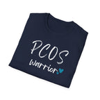 PCOS Warrior - Blue Hearts T-Shirt