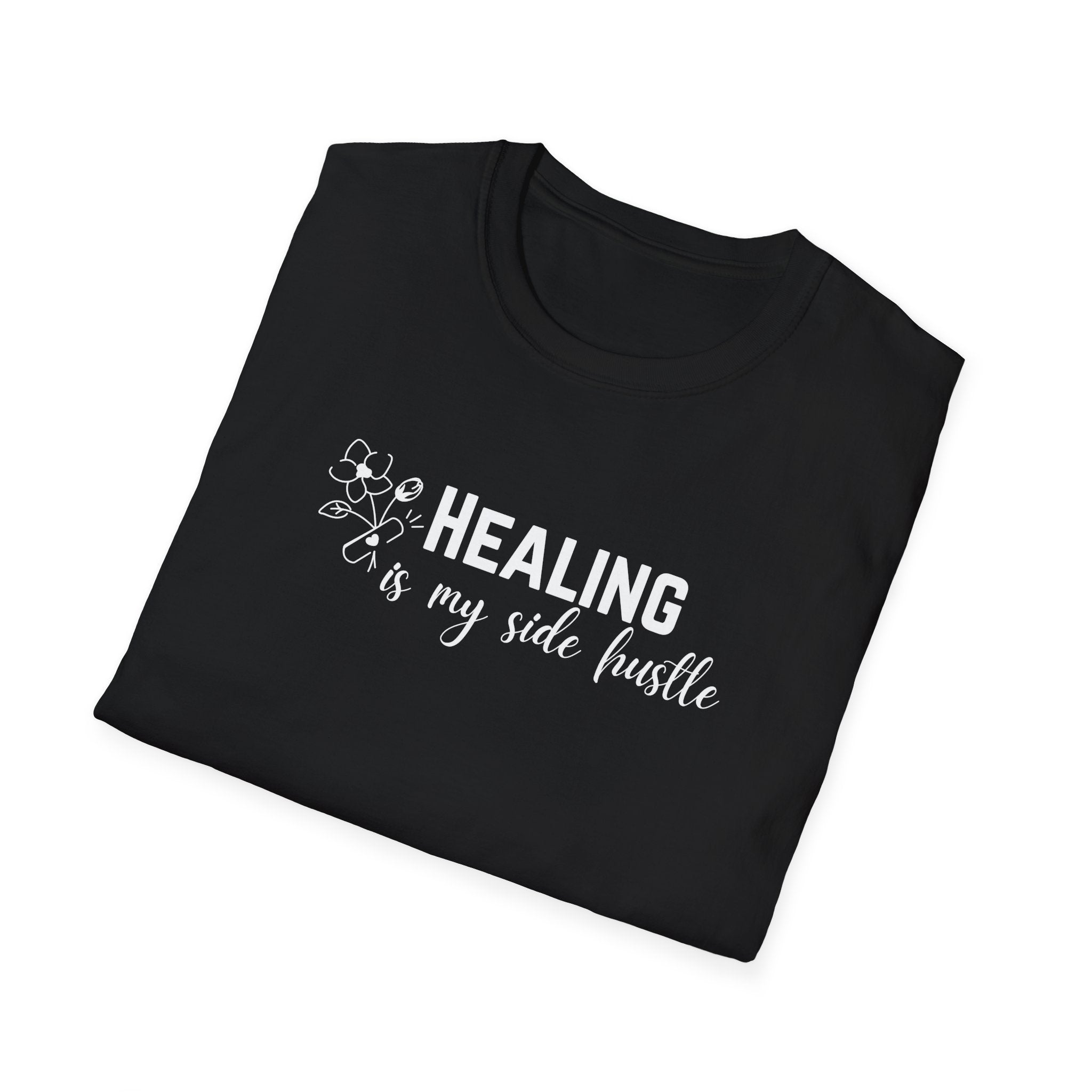 Healing Is My Side Hustle Floral T-Shirt