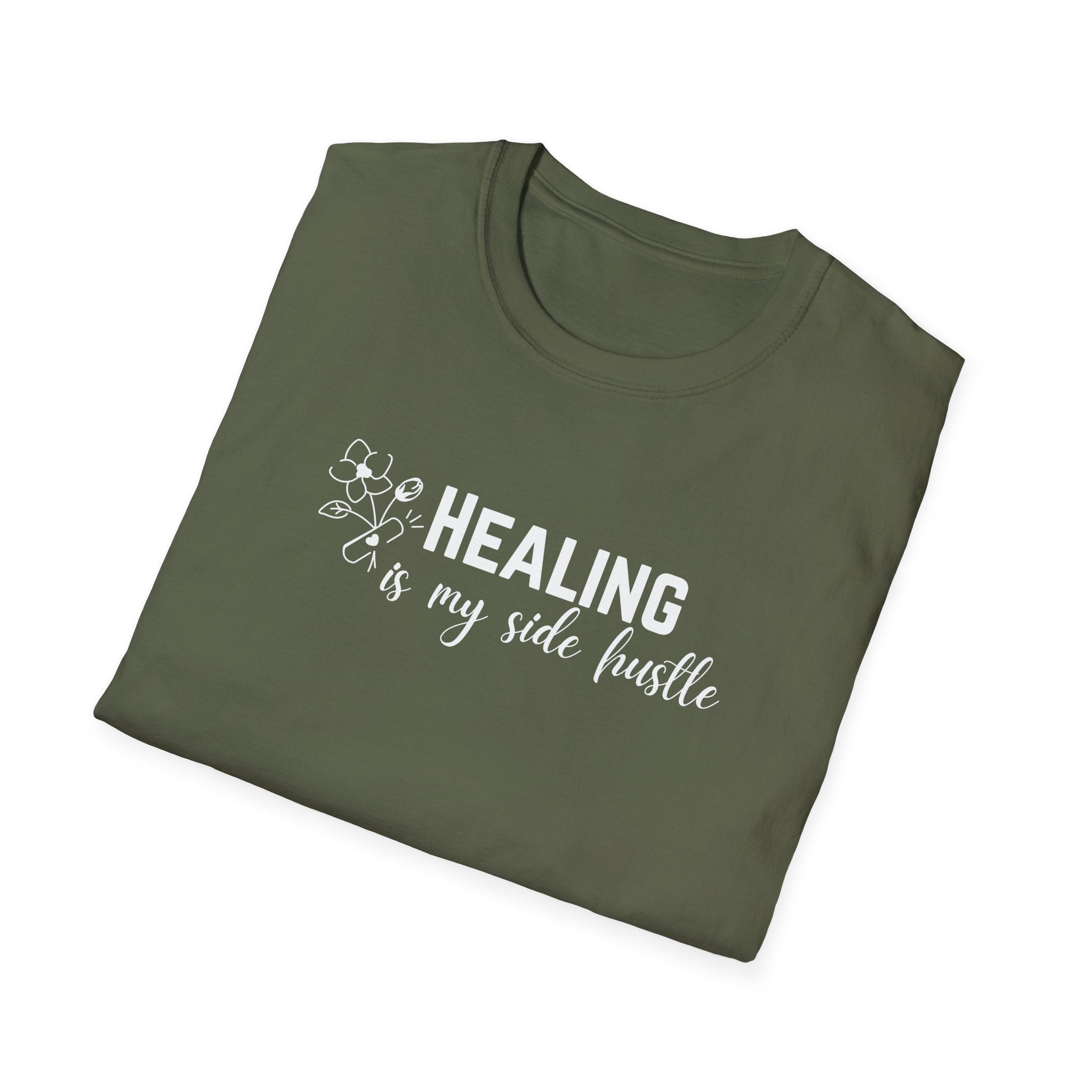 Healing Is My Side Hustle Floral T-Shirt