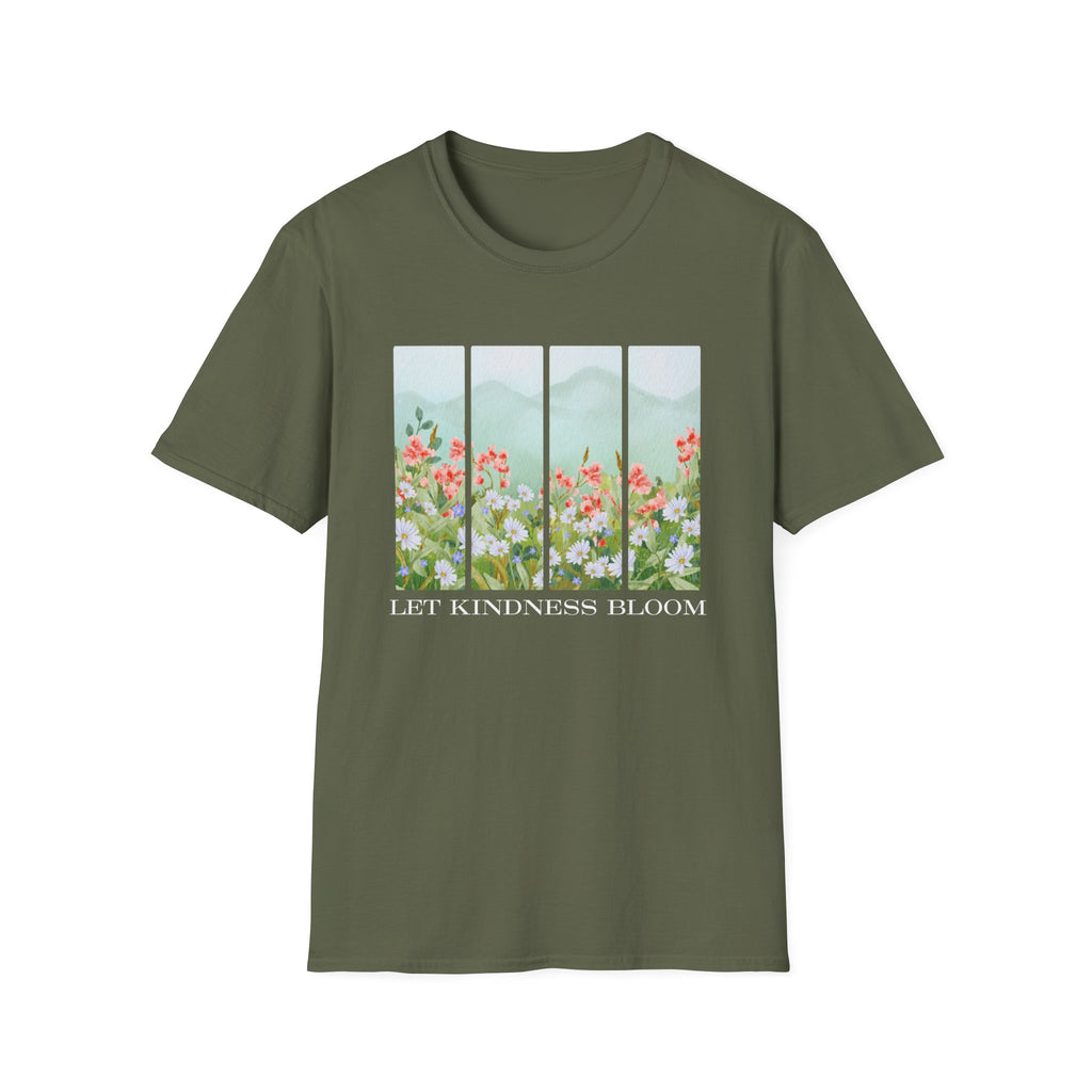 Let Kindness Bloom – Nature Scene T-Shirt