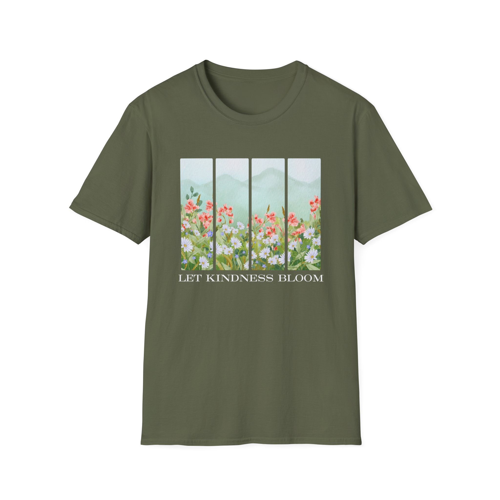 Let Kindness Bloom – Nature Scene T-Shirt