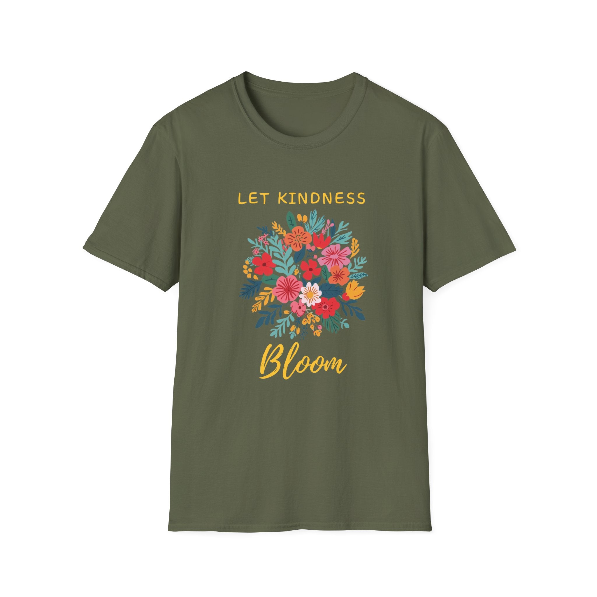 Let Kindness Bloom – Floral Bouquet T-Shirt