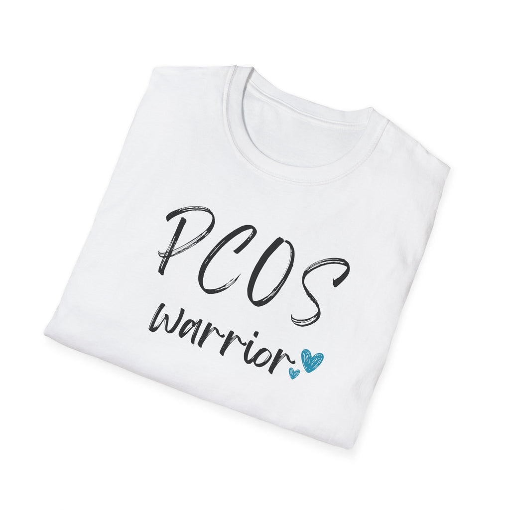 PCOS Warrior - Blue Hearts T-Shirt
