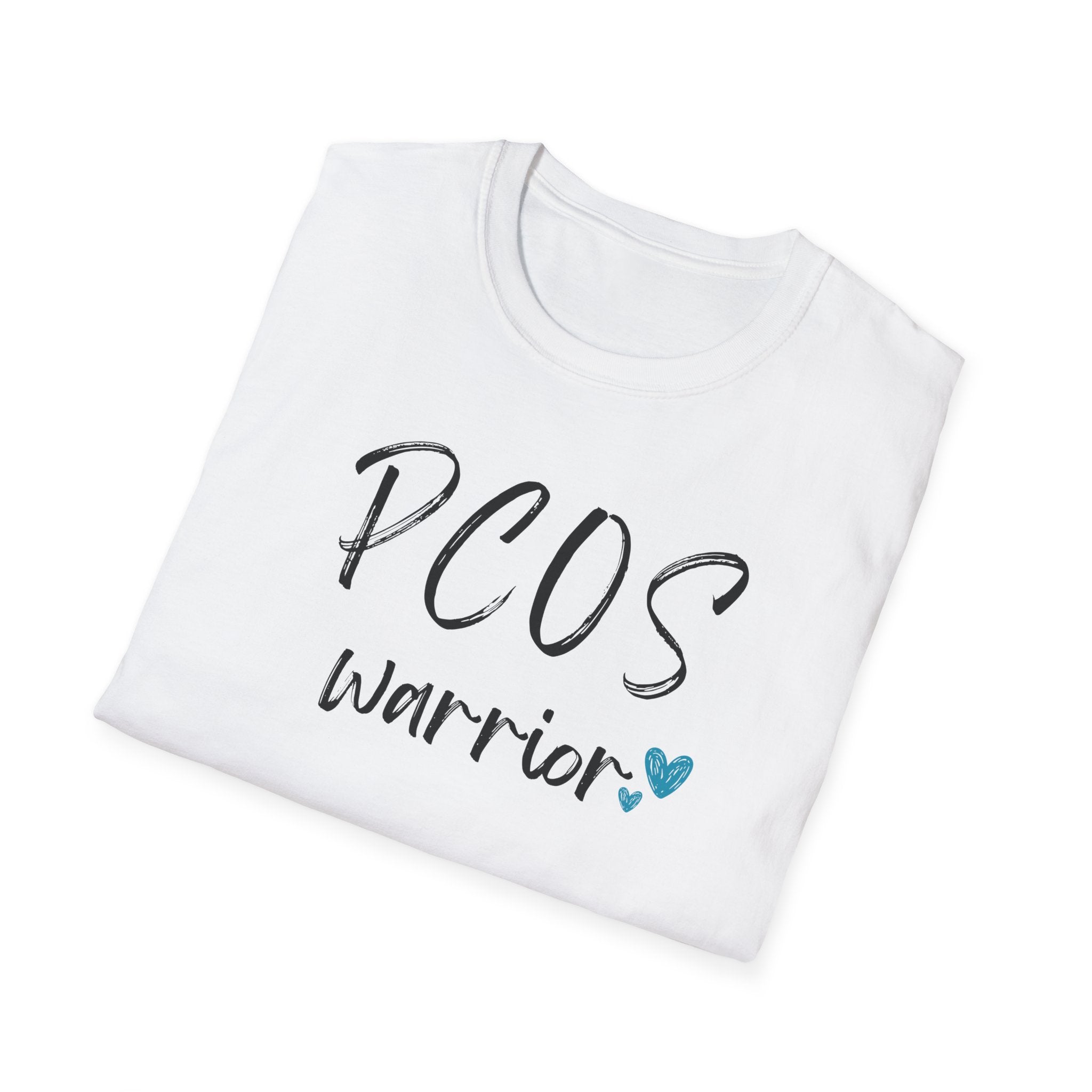 PCOS Warrior - Blue Hearts T-Shirt